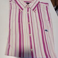  Etro  camicia uomo bianco fucsia tg 44