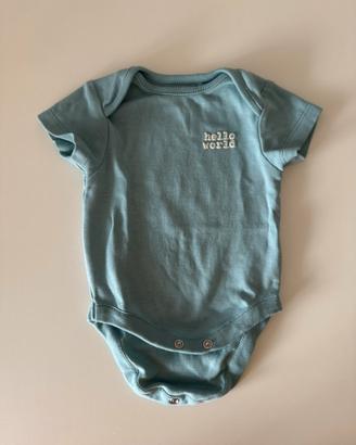 Body “Hello World” neonato taglia 56 NUOVO