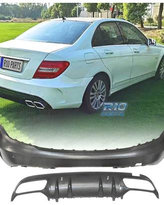 PARAURTI POSTERIORE MERCEDES CLASSE C W204 LOOK W2