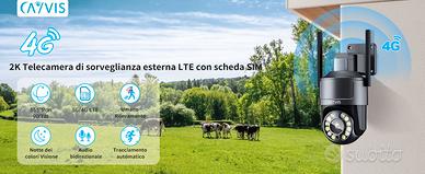 Telecamera Estern SIMCard 2.5K 4MP 3G/4G/LTE NUOVA