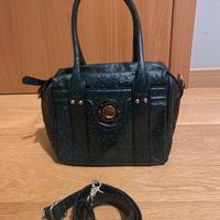 Borsa bauletto verde bosco Byblos vera pelle