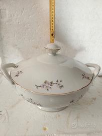 zuppiera porcellana fior di pesco 