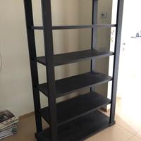 libreria Porada in legno rovere moro wenge