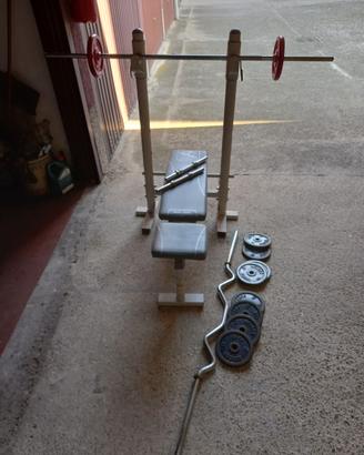 Panca+bilanciere+pesi palestra