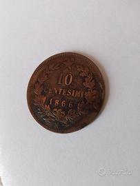 Moneta 10 centesimi 1866