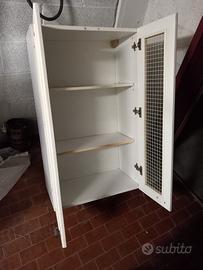 vetrina pensile bianca