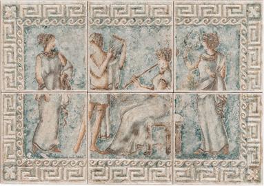 Pannello decorativo in ceramica stile classico