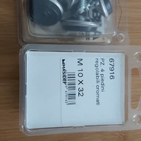 Piedini regolabili cromati M10x32