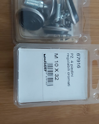Piedini regolabili cromati M10x32