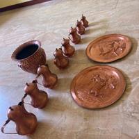 Set in rame antico vintage rustico anni '50