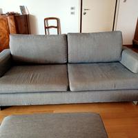 Divano con pouf Arca Bonacina