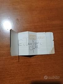 Biglietto del teatro autografato