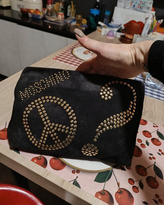 pochette Moschino anni 80 in camoscio