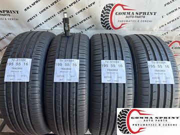 4 PNEUMATICI 195/55 R16 TRACMAX ESTIVE 75%