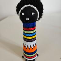 bambola zulu Africa con perline 