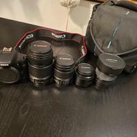 Fotocamera Canon eos 550d con Kit Obiettivi