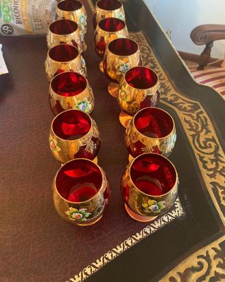 12 Bicchieri in vetri di Murano