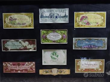 Lotto 10 Etichette Profumeria Francese Originali