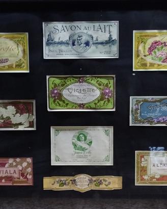 Lotto 10 Etichette Profumeria Francese Originali