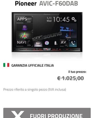 Stereo 2 din pioneer AVCI-F60DAB