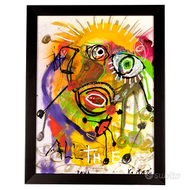 Paul Kostabi, tecnica mista su cartoncini, 30.5x23