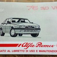 Manuale Uso e Manutenzione Alfa Romeo 75 3.0 V6