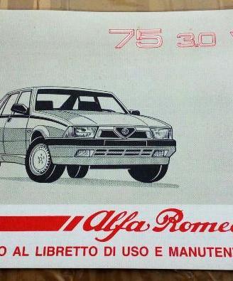 Manuale Uso e Manutenzione Alfa Romeo 75 3.0 V6