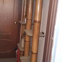 scaffali vetro bambu