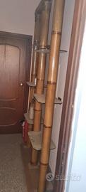 scaffali vetro bambu