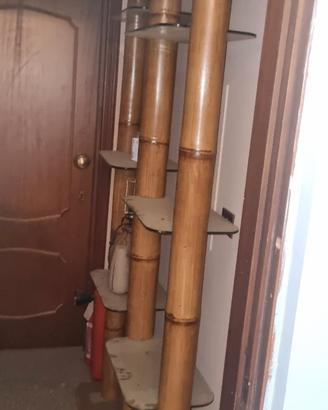 scaffali vetro bambu