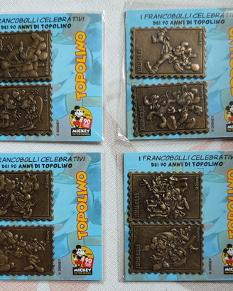 90 anni Topolino - francobolli in metallo