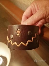 Bracciale in pelle testa di moro Henry Beguelin