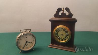 OROLOGI DA TAVOLO LEGNO E METALLO D' EPOCA