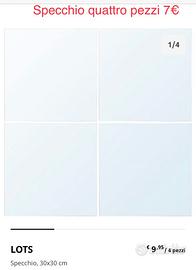 Specchio quattro pezzi 30x30cm