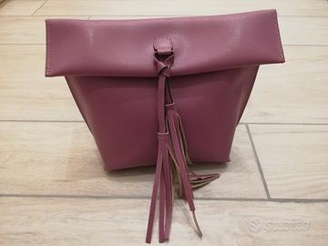 Borsa in pelle rosa antico