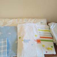 Piumino+copripiumino+lenzuola per lettino