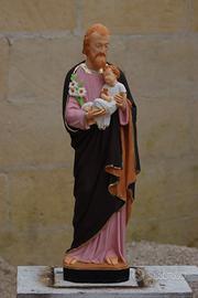 STATUA SAN GIUSEPPE 65cm DIPINT A MANO IN CEMENTO