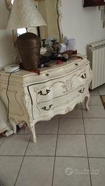 como' , comodino, angoliera e specchio, 