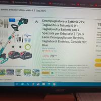decespugliatore a batteria 