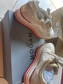 Scarpe Hogan bianche e risse tag 37