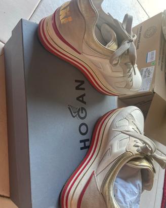 Scarpe Hogan bianche e risse tag 37
