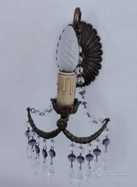 Applique a gocce in cristallo anni 50