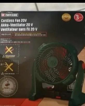 Parkside ventilatore 20v