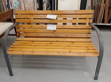 Panchina da esterno Legno e Acciaio 