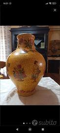 Vaso in terracotta decorato a decoupage fatto a ma