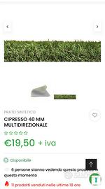 Prato sintetico di alta qualità