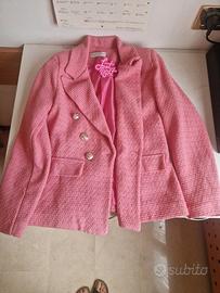 Tailleur rosa taglia S con etichetta 