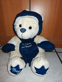 Peluche Orsetto "Ti meriti un bacio" con Zip