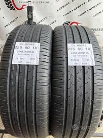 2 PNEUMATICI 225/60 R18 CONTINENTAL ESTIVE 75%