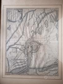 Stampa originale del 1700 territorio di Mantova 